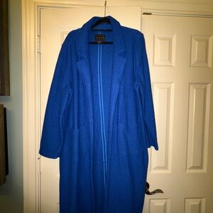 Tahari Long Blue Coat